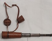 17 quot Inch Antique sMaritime Brass Leather Telescope Nautical Vintage Spyglass Perfect Gift