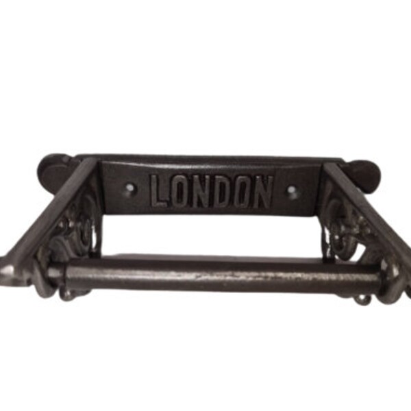 Victorian Style London Toilet Roll Holder Cast Iron