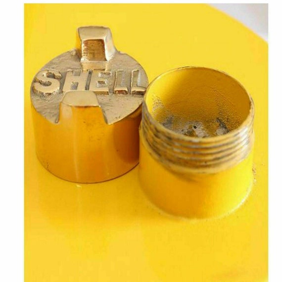 Dekorative Schale Oval Benzinkanister mit Messingverschluss Ölkanister  Vintage Style - .de