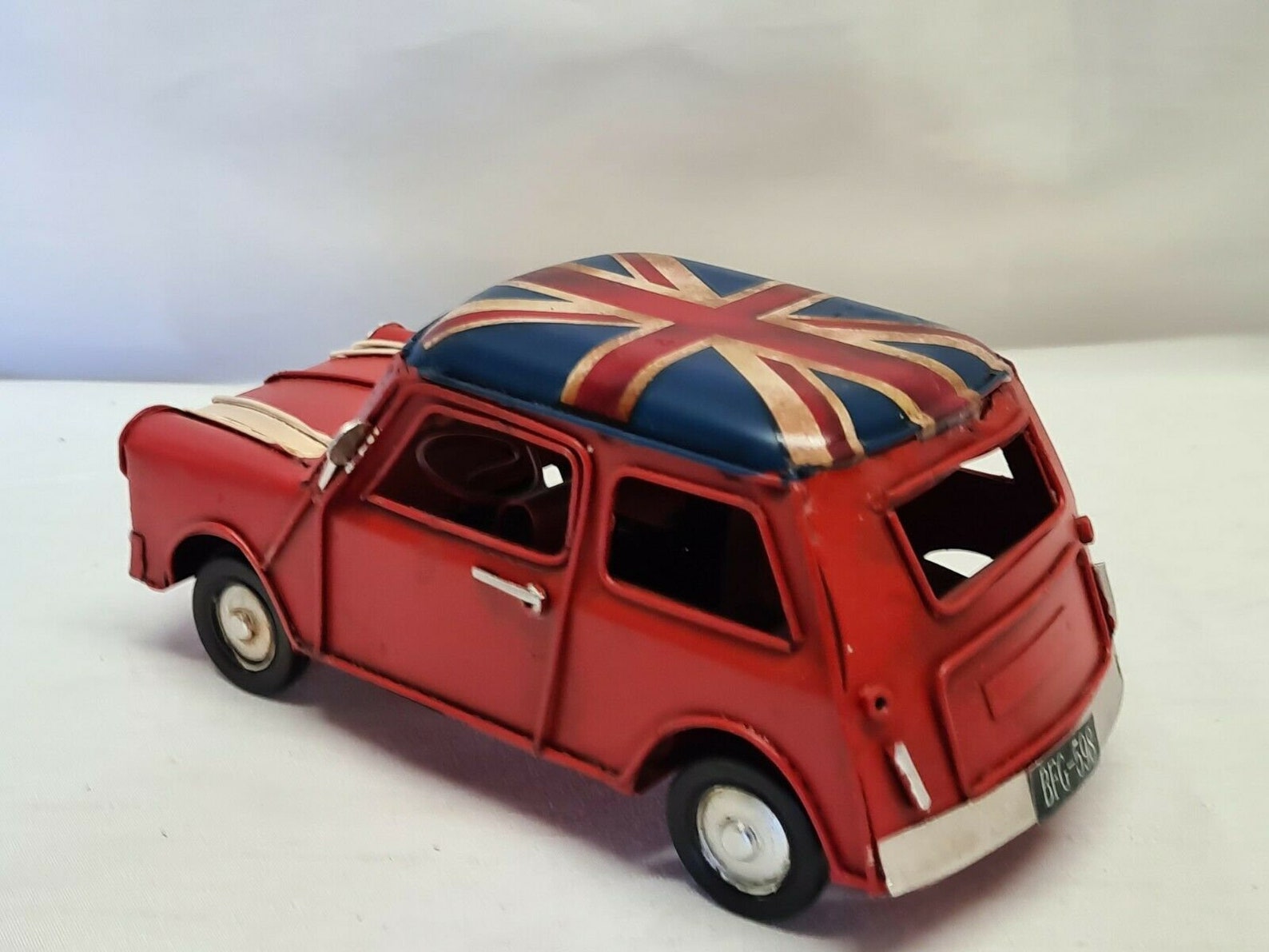 Metalen London Union Jack Red Mini Cooper Car Model Ornament Etsy