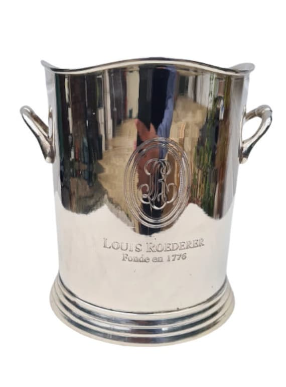 Louis Roederer Champagne Wine Ice Bucket on Heavy Brass With