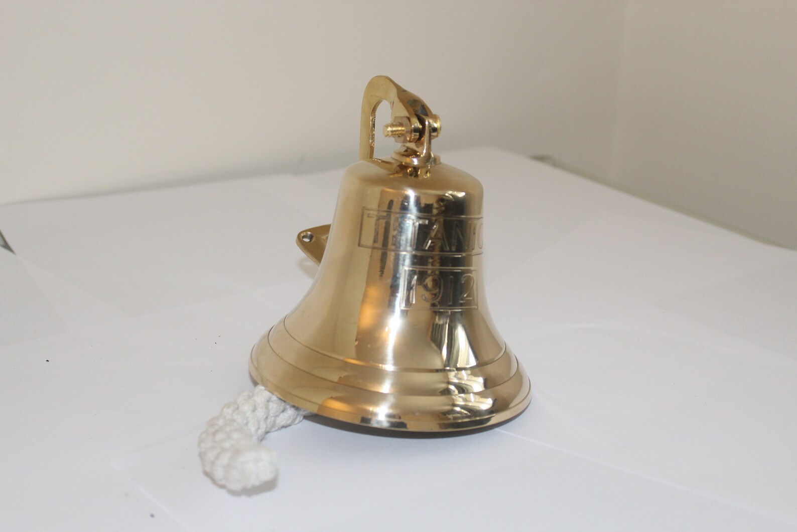 Antique TITANIC Brass Bell Wall Mount Bell 20cm Nautical Decor Etsy