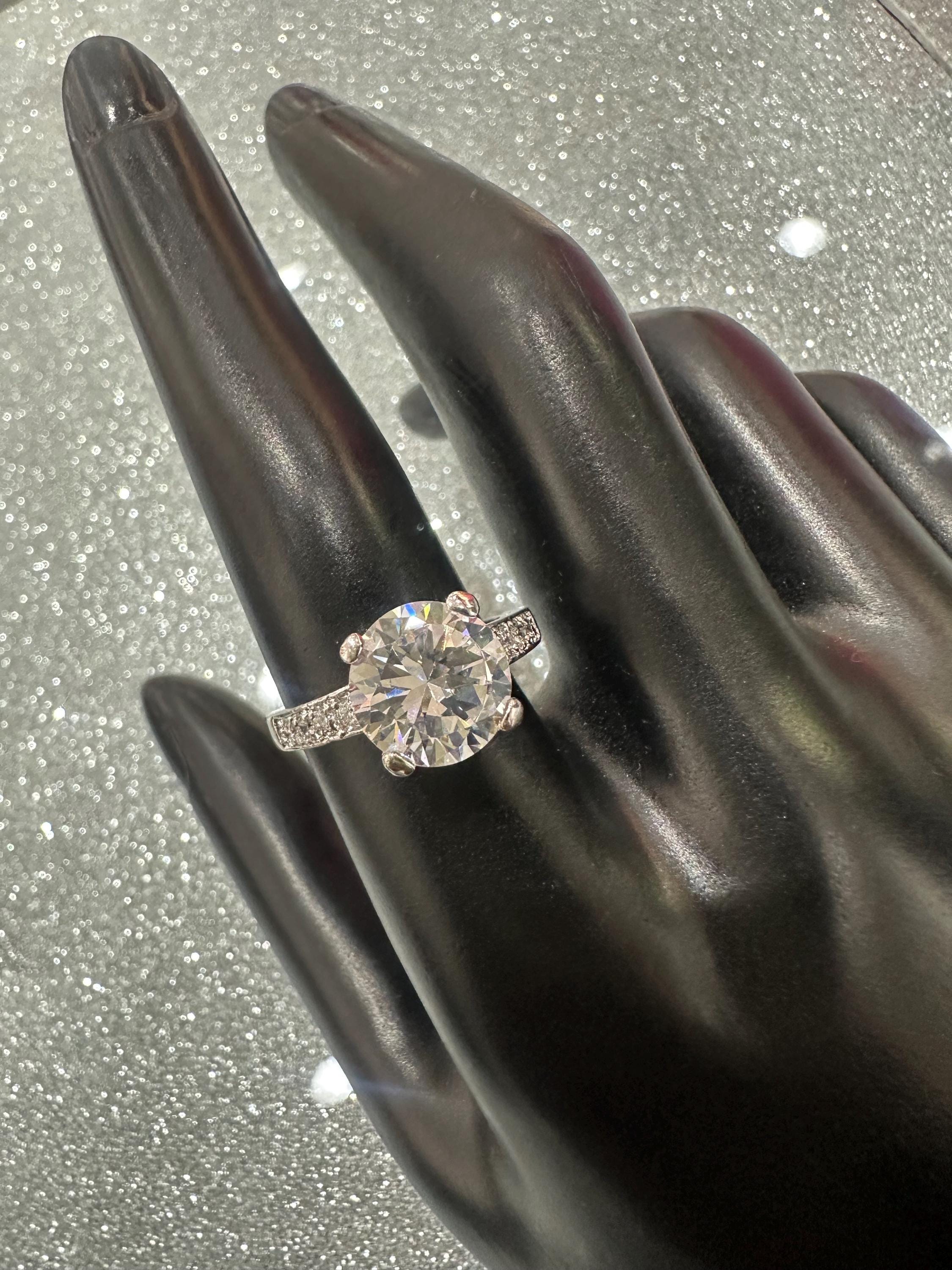 Cubic Zirconia 925 Sterling Silver Wedding Ring Set - Etsy