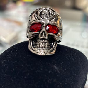 50s スカル リング red eye 赤目 指輪 vintage Red Eye Skull Ring - Etsy