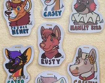pix Fursona Badge fursona badge etsy