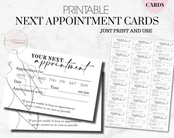 Appointment Cards Etsy