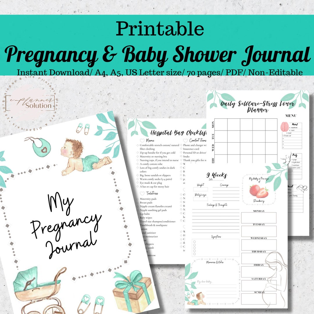 Pregnancy Journal Baby Shower Planner Pregnancy Planner - Etsy