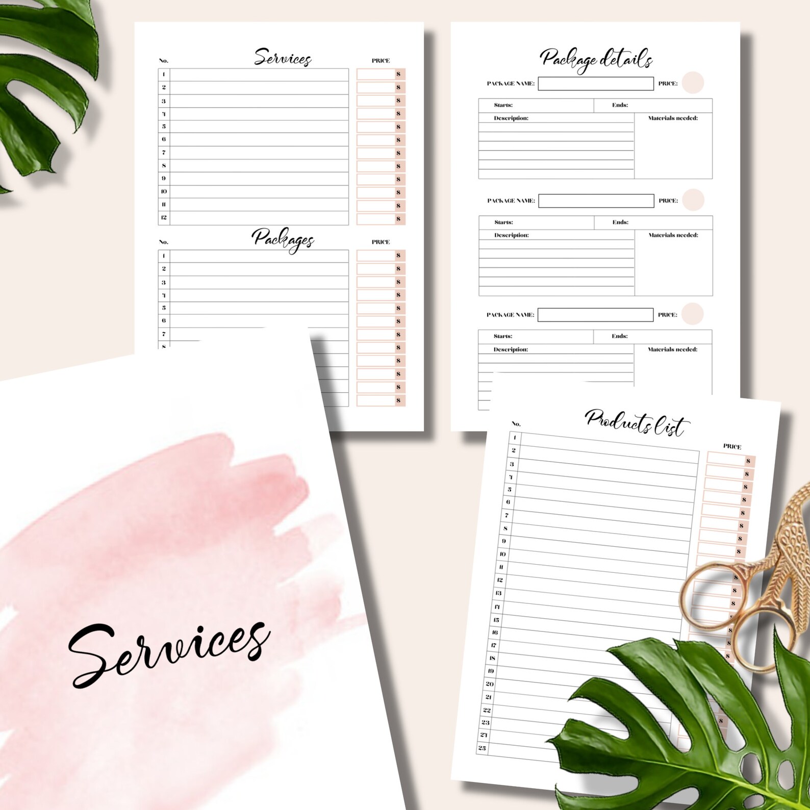 Hair Stylist Business Planner Printable Hairdresser Etsy