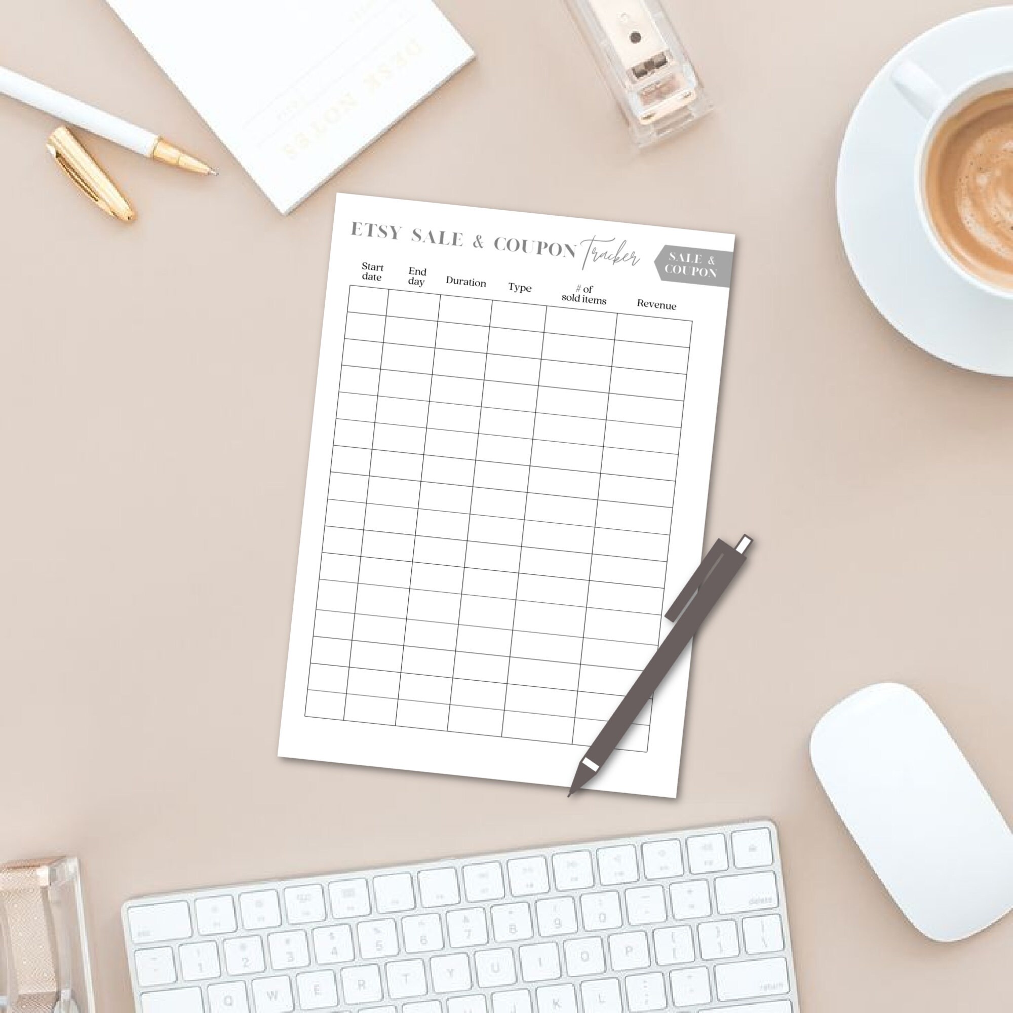Etsy Stats Tracker Template Printable Etsy Tracker Shop | Etsy