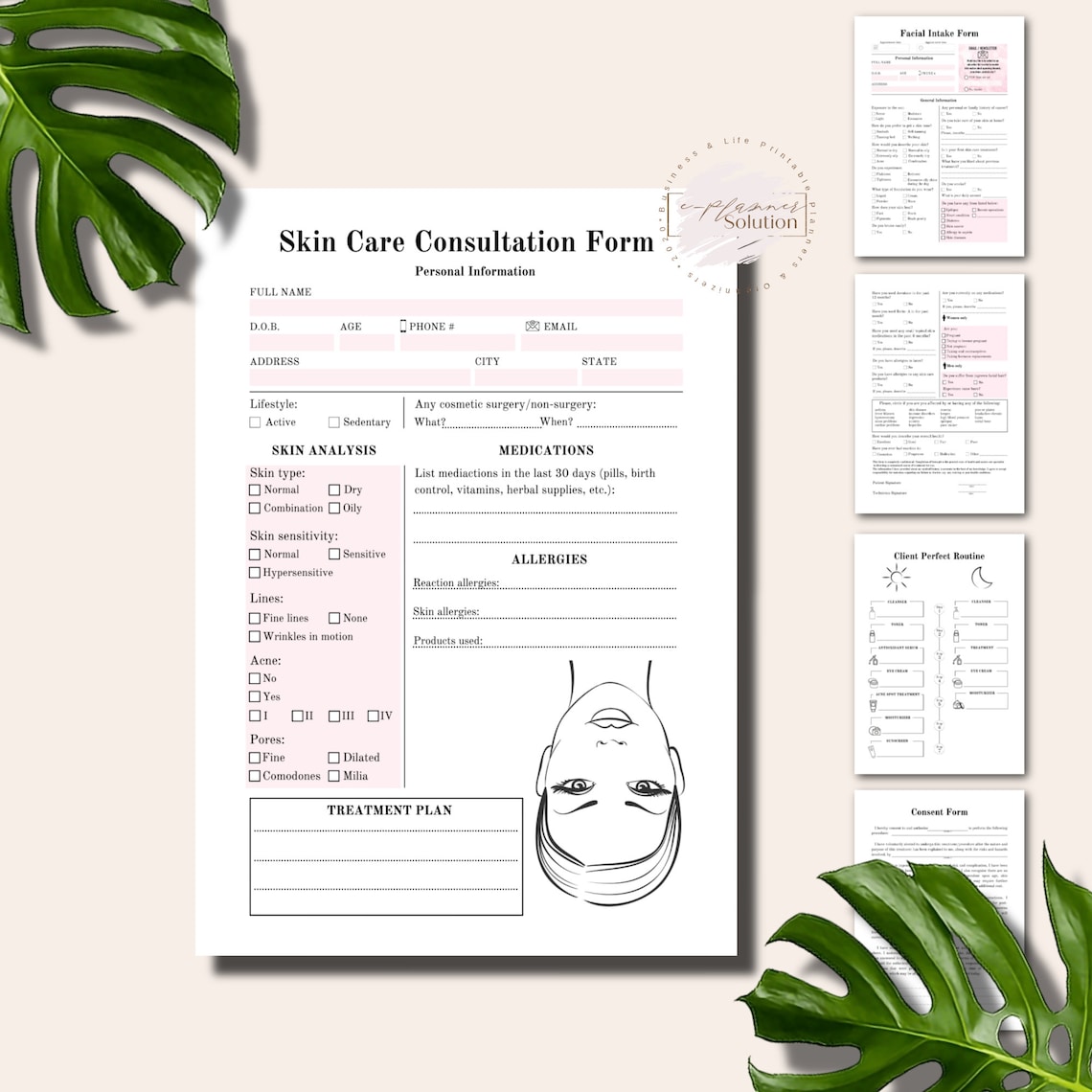 printable-esthetician-forms-client-intake-form-skincare-etsy