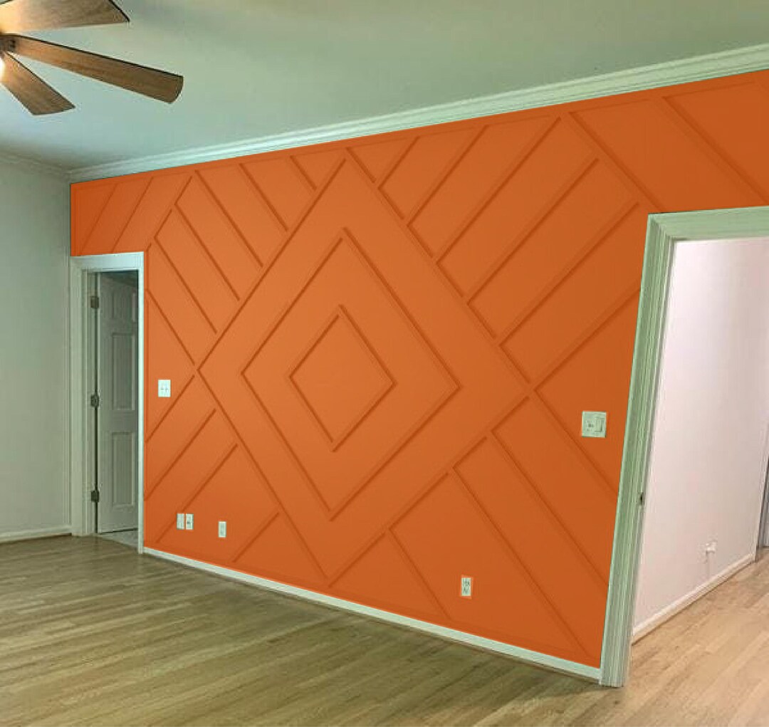 Art Deco Accent Wall Plans Decorative Wall Blueprints and Dimensions