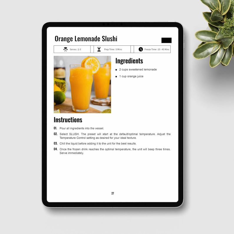 Slushie Machine Recipes.pdf Ninja Slushi Cookbook: 100+ Easy Slushie & Milkshake Recipes (PDF) - Etsy