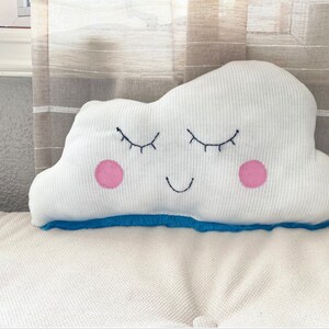 Cloud Pillow, Nursery Crib Decor, Kids Room Pillow, Soft Baby Throw Pillow,Baby Room Decor, Minimalist Nursery,Plush Decorative Solar Pillow