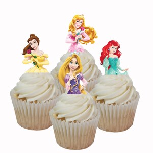 Set Of 12 Disney Princess Cupcake Toppers Disney Princess Etsy
