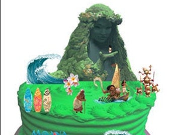 Moana Cake Topper Etsy Moana Cake Topper Etsy