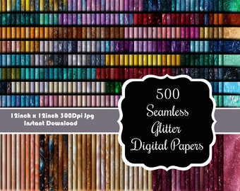 Ultimative Glitzer-Digital-Papier-Kollektion - 500 nahtlose Designs für jeden Anlass & zum Basteln