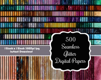 Ultimate Glitter Digital Paper Collection - 500 Seamless Designs for Every Occasion & Craft