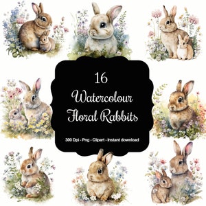 Blossom Bunnies: Niedliche Blumen Illustrationen