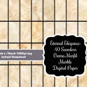 Eleganza eterna: 40 carte digitali in marmo Crema Marfil senza soluzione di continuità