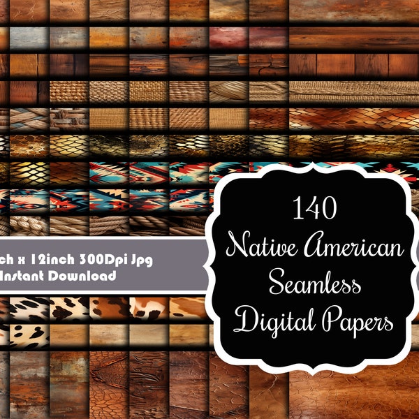 Native American Themed Papers - 140 Seamless, Authentic Designs for Culturally Inspired Creations