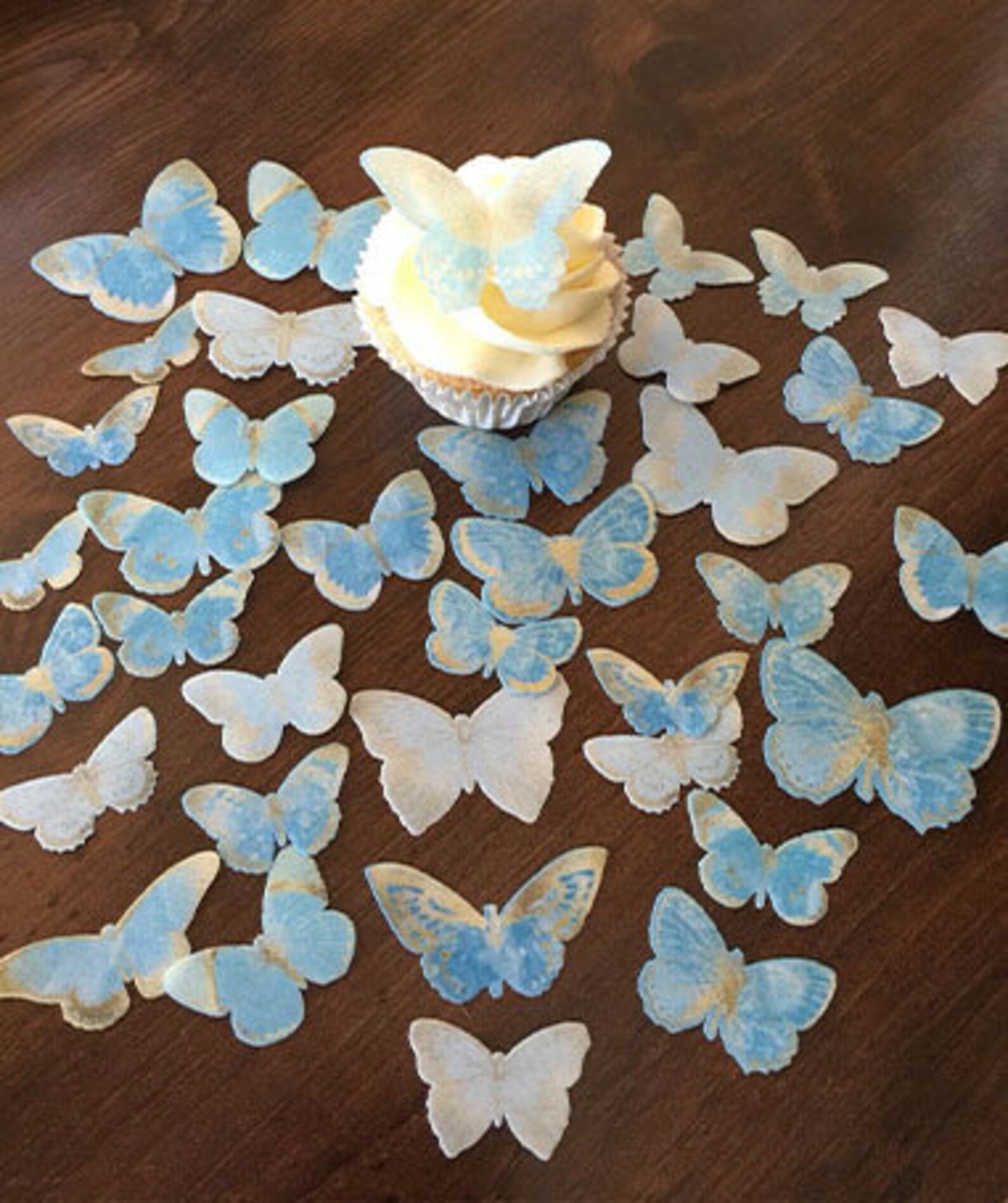 36 Beautiful Pre Cut Wafer Butterflies Various Colours Etsy UK