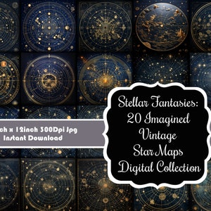 Stellar Fantasies : 20 cartes numériques vintage imaginées pour les étoiles