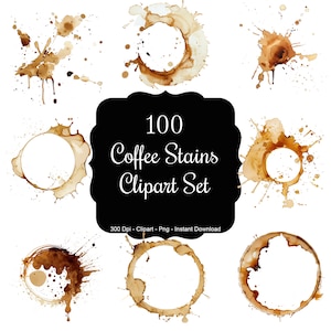 Éclaboussures de caféine : ensemble de 100 taches de café
