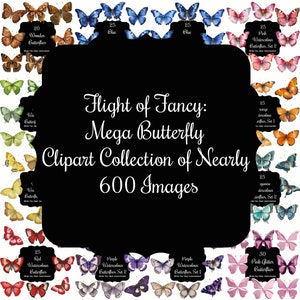 Flight of Fancy: Mega Butterfly Clipart Collection of Nearly 600 Images