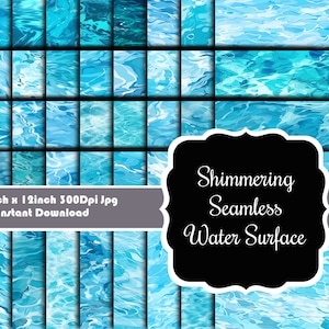 Serene Waters: 45 naadloze wateroppervlakkencollectie - ongerepte waterpatronen voor natuurlijk design