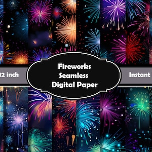 Cieli stellati e notti scintillanti: 25 modelli di fuochi d'artificio senza soluzione di continuità - Carte digitali per progetti creativi luminosi