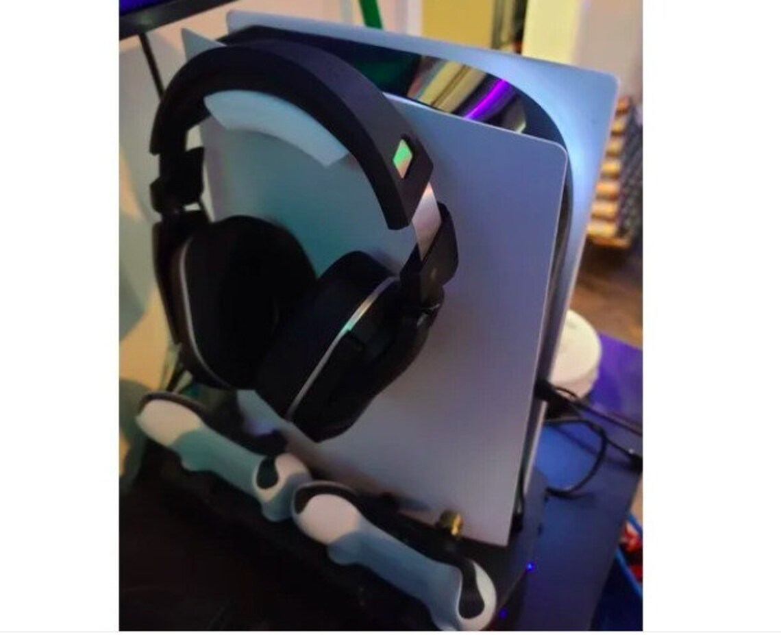 Ps5 headset mount/holder/stand on console design Custom Etsy