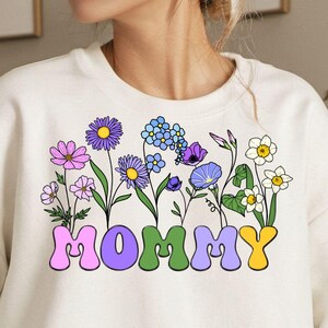 Wildflower Mama sublimatie png, boho bloemenontwerp, Moederdag png, lente png, mama sublimatie shirtontwerp, boho bloemen mama afbeelding