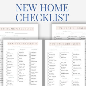 New Home Checklist, New Home PDF, Ultimate checklist, Move day checklist, new apartments PDF, checklist PDF, Instant download