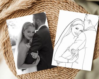 Custom Coloring Page Personalized Gift and Game Birthday Party, Custom Wedding Game Work Party Activity Printable Coloring Page