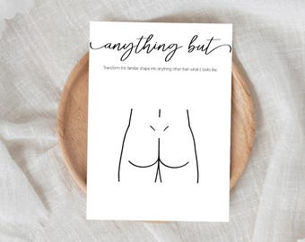 Dirty Bachelorette Party Game Anything But Bridal Shower Game Dirty Edition Printable Adult Party Game for Bride to Be Fun Naughty Game