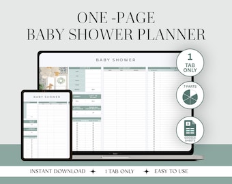 Baby Shower Planner Spreadsheet Template Google Sheets Digital Baby Shower Party Organiser Checklist Budget Tracker Guest List Decor Food