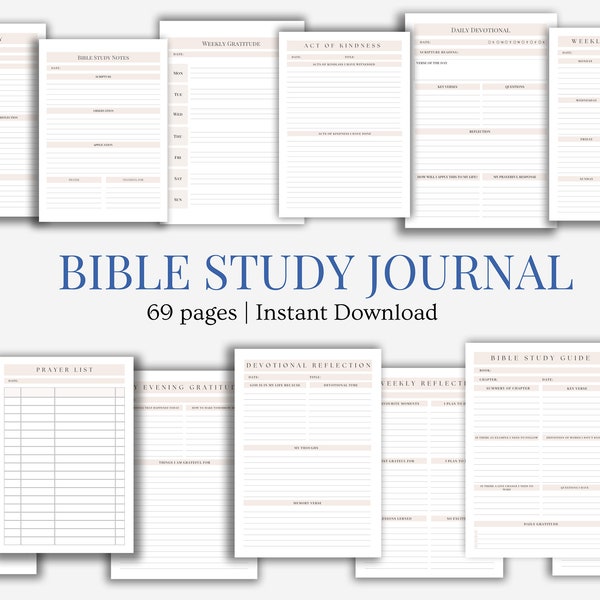 Bible Study Journal Printable, Faith journal Purple, Essential Bible study guide, Printable Bible study for Women, Digital Bible Study