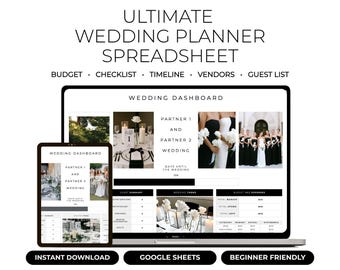 Ultimate Wedding Planner Template: Google Sheets (Digital Download)