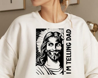 お父さんに面白いイエス様のSVG PNG PDF、指差しイエス様SVG、I Saw That SVG、I Saw That Jesus、面白いクリスチャンSVG、インスタントダウンロード