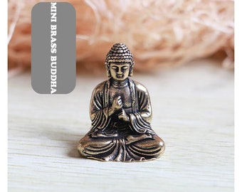 Chinese pure brass Sakyamuni Buddha small statue #2