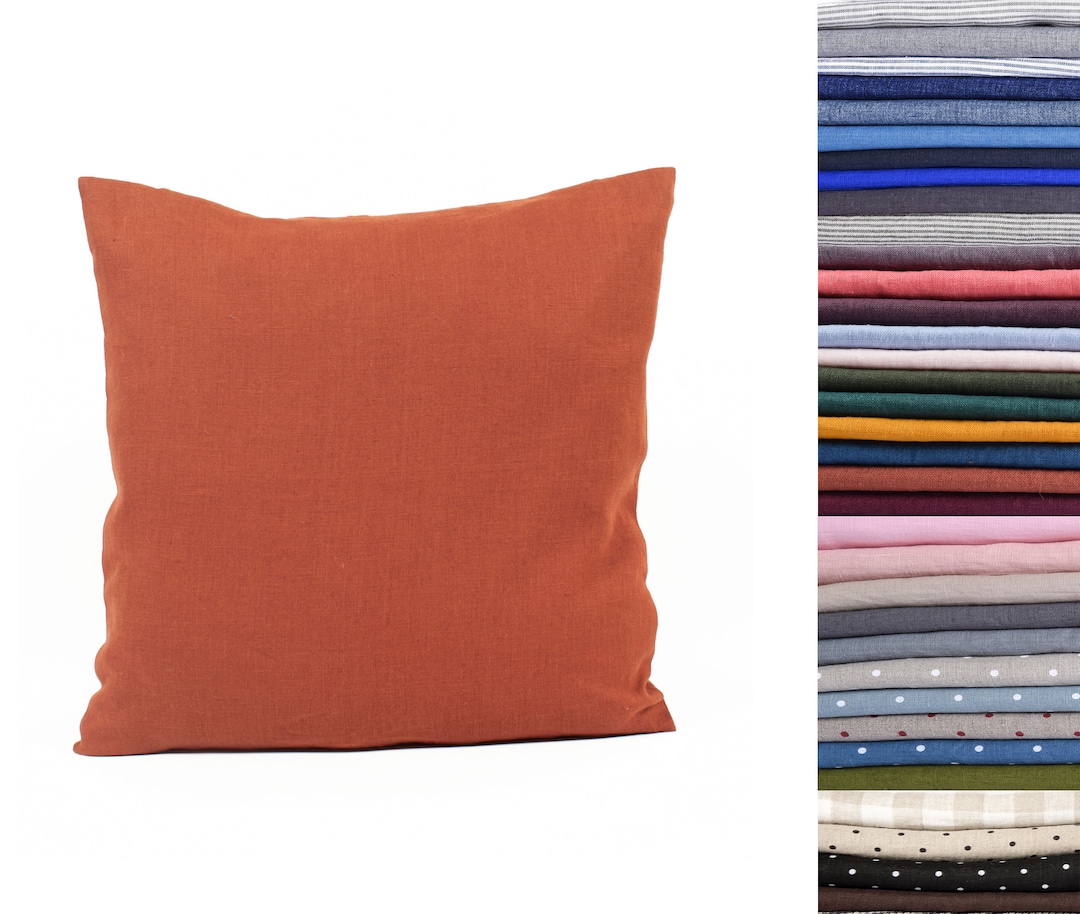 Linen Pillow Case Custom Colour and Size Pillow Cover Etsy