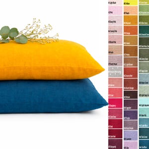 Softened Linen pillowcase, Softened Linen Pillow cover, Linen Pillow cases available in 40 colours, Linen Pillow covers available 36 sizes