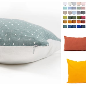 Double sided Linen pillow case, Custom colour pillow case, Custom size pillow case, Linen pillow cover