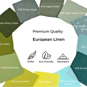 Linen fabric colours for Placemats, Napkins, Tablecloths
Leinenstofffarben für Tischsets, Servietten, Tischdecken