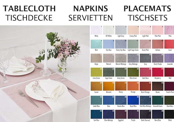 Linen Napkins, Placemats, Tablecloths