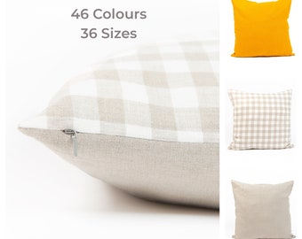 Double sided Linen pillow case, Custom colour pillow case, Custom size pillow case, Linen pillow cover
