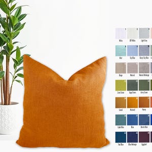 Linen pillow case, Custom colour and size pillow cover