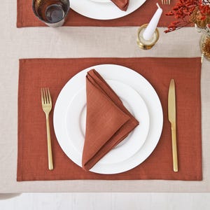 46 Colours Various Size Linen placemats. Linen placemat sets 1, 2, 4. Custom linen placemats for table decor
