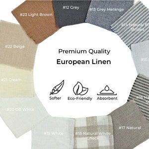 Linen fabric colours for Placemats, Napkins, Tablecloths
Leinenstofffarben für Tischsets, Servietten, Tischdecken