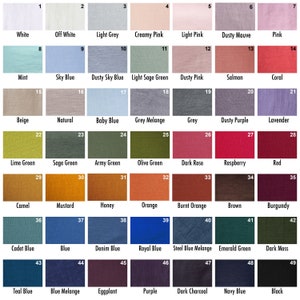Leinenmuster, 49 verschiedene Farben